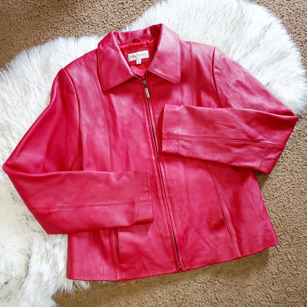 Genuine Leather Red Jacket